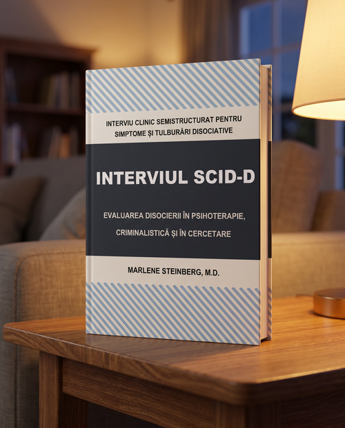 Interviul SCID-D pe o măsuță, într-un cabinet de psihoterapie